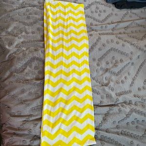 Yellow and White Infinity Scarf